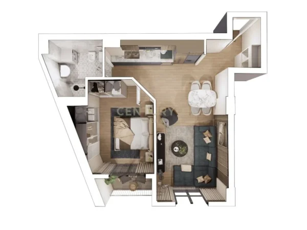 Tirane, shes apartament 1+1+Aneks+Ballkon Kati 5, 66 m² 116.300 € (Bulevardi i Ri)