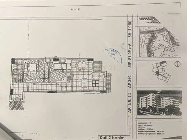 Tirane, shitet apartament 2+1 Kati 2, 89 m² 140.000 € (brryli)