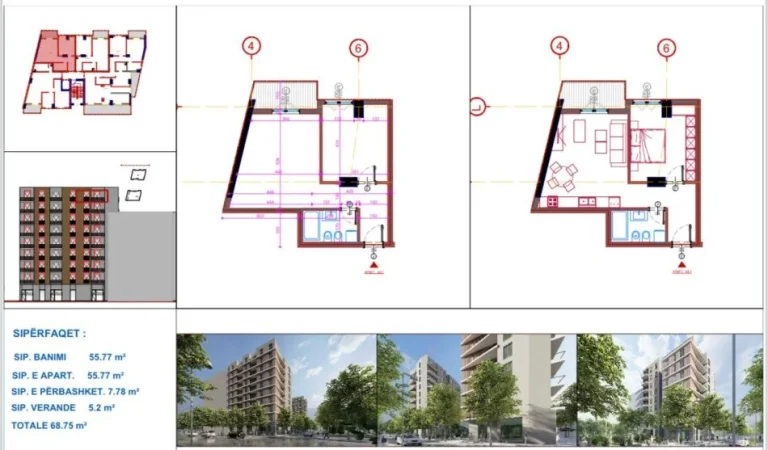 Tirane, shitet apartament 1+1 , 68 m² 89.000 € (ASTIR)