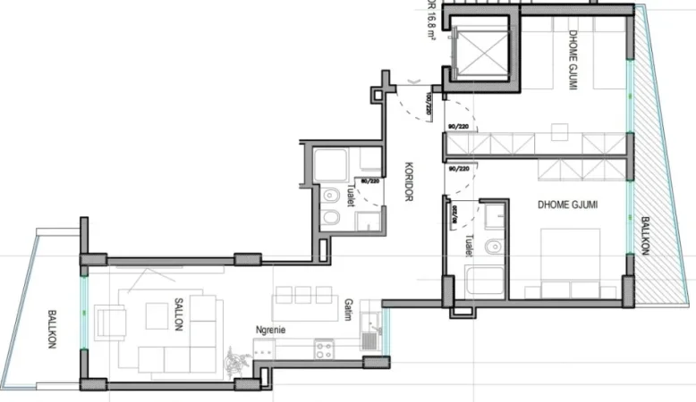 Sarande, shitet apartament 2+1+Aneks+Ballkon Kati 4, 103 m² 160.000 € (Rruga Skenderbeu)