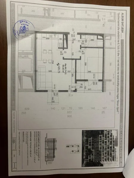 Tirane, shitet apartament 1+1+Ballkon Kati 8, 82 m² 150.000 € (FUSHA E AVIACIONIT)