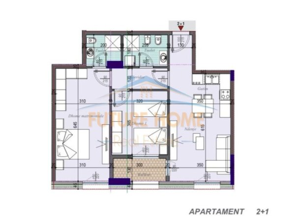 Tirane, shitet apartament 2+1+Ballkon Kati 4, 100 m² 135.000 € (TIRANA ENTRY 3 CASA ITALIA TIRANE)