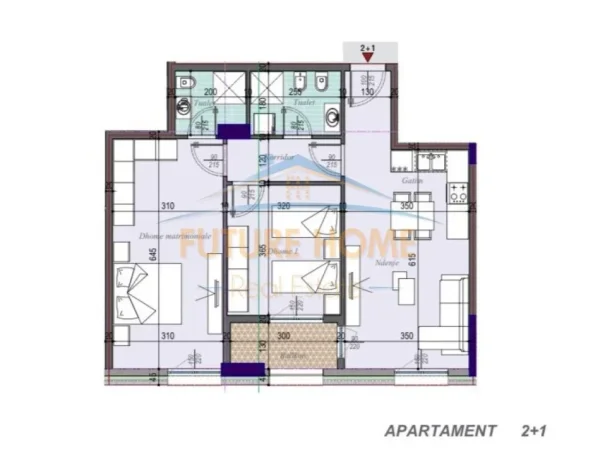 Tirane, shitet apartament 2+1+Ballkon Kati 4, 100 m² 135.000 € (TIRANA ENTRY 3 CASA ITALIA TIRANE)