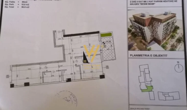 Tirane, shitet apartament 2+1+Ballkon Kati 1, 97 m² 230.000 € (MYSLYM SHYRI)