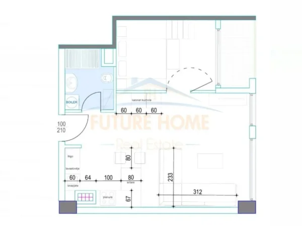 Tirane, shitet apartament 1+1+Ballkon Kati 9, 69 m² 310.000 € (Qender), Scanderbeg Tower