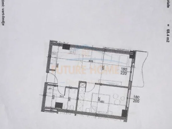 Tirane, shitet 1+1 Kati 2, 68 m² 68.400 € (PASKUQAN)  UNA46010