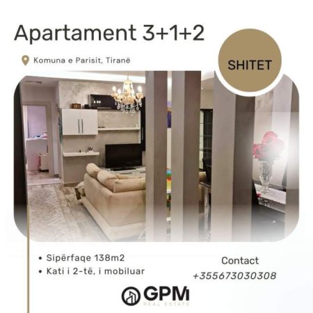 Tirane, shes apartament 3+1 Kati 2, 138 m² 216.000 Euro