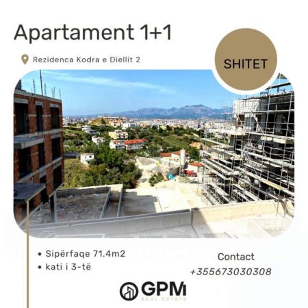 Tirane, shitet apartament 1+1 Kati 3, 72 m² 1.250 Euro/m2 (Kodra e diellit 2)