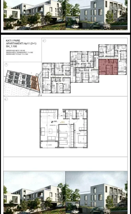 Tirane, shitet apartament 2+1 Kati 1, 111 m² 200.000 € (LIQENI I FARKES)