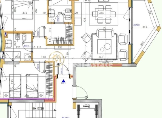 Tirane, jepet me qera apartament 2+1 Kati 3, 105 m² 520 € (Riven Rezidenc)