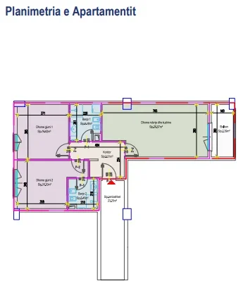 Tirane, shitet 2+1 Kati 5, 114 m² 199.972 € (Rruga Ndre Mjeda)