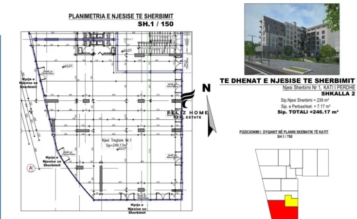 Tirane, shitet ambjent biznesi Kati 0, 246 m² 1.230.850 € (ASTIR)