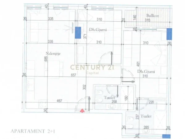 Tirane, shes apartament 2+1+Aneks+Ballkon Kati 4, 94 m² 122.500 € (Tirana Entry 2)