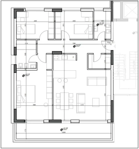 Tirane, shes apartament 3+1+Aneks+Ballkon Kati 1, 167 m² (Blin Residence, Farkë)