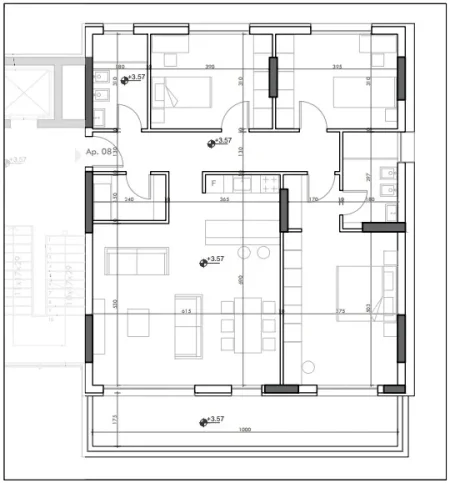 Tirane, shes apartament 3+1+Aneks+Ballkon Kati 1, 167 m² (Blin Residence, Farkë)