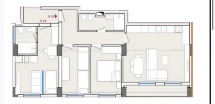 Tirane, shitet apartament 2+1+Ballkon Kati 3, 120 m² 300.000 € (Stadiumi dinamo)