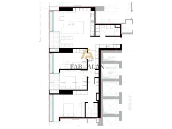 Tirane, shitet apartament 3+1+2 Kati 16, 160 m² 272.300 € (Laprake, Dritan Hoxha)