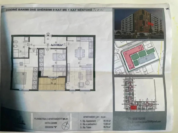 Tirane, shitet apartament 2+1 , 