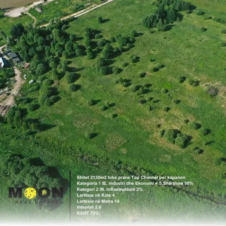 Tirane, shitet toke , 2.130 m² (prane top chanel)