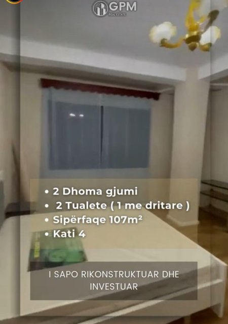 Tirane, jepet me qera apartament 2+1 Kati 4, 107 m² 800 € (Myslym Shyri)