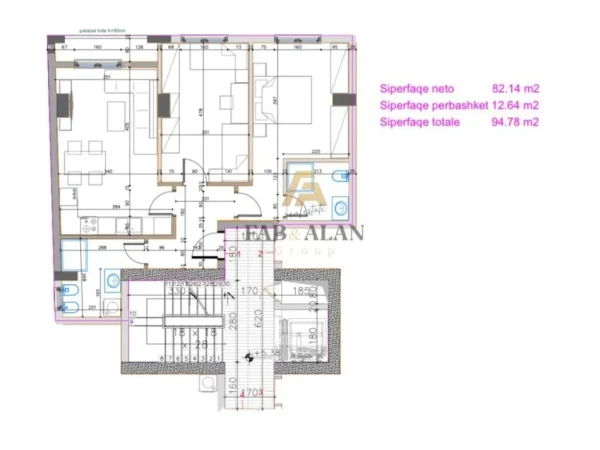 Tirane, shitet apartament 2+1+2 Kati 1, 95 m² 151.650 € (Xhamllik, Shkolla Niket Dardani)