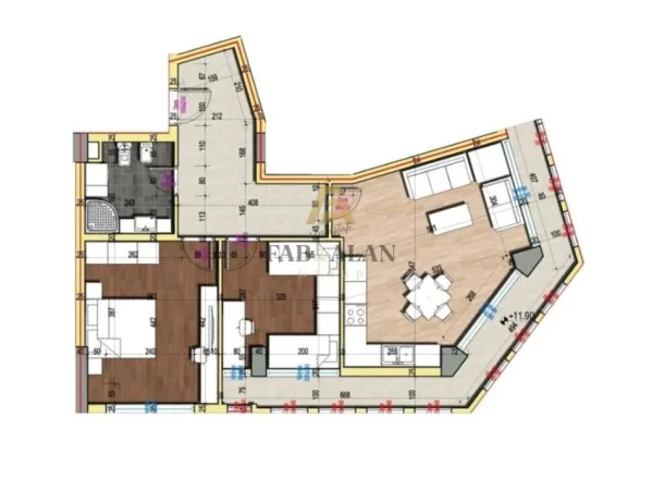 Tirane, shitet apartament 2+1 Kati 8, 110 m² 143.000 € (Astir, Urban Gate)