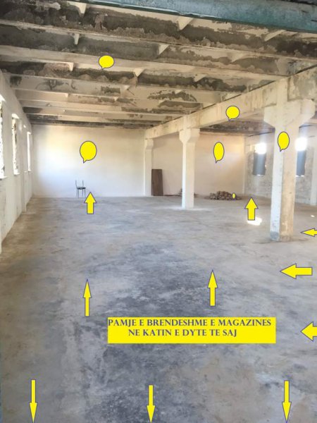 Gjirokaster,Shitet Magazin kati 2,mbi truall 635m²,sip.depos 600m²,Cmim 48'000 euro, diskutushëm, në zonë indusrtial, 600m nga aksi rrugës nacionale G