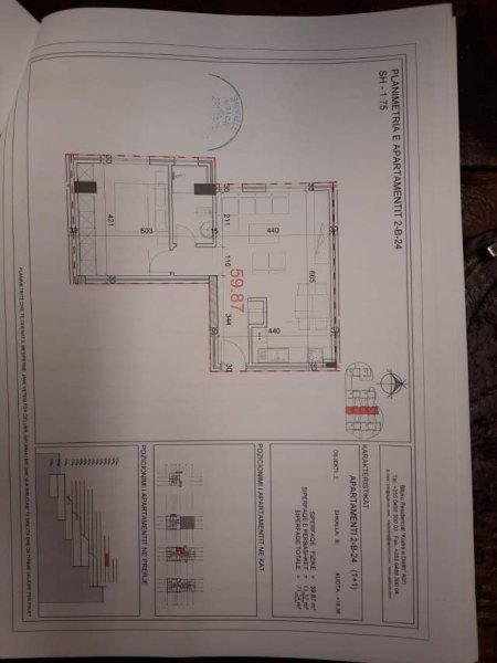 Tirane, shitet apartament 1+1+BLK Kati 3, 71 m² 84.000 Euro (Kodra e Diellit 2)