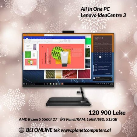 Tirane, shes PC+Monitor Lenovo IdeaCentre 3 27" All-in-One Pc 120.900 Leke
