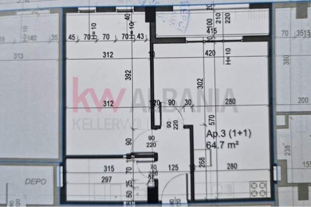 Tirane, shitet apartament 1+1 Kati 1, 64 m² 86.000 Euro (Rruga Mihal Grameno,Shkolla Baletit)