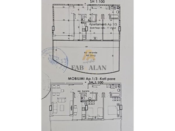 Tirane, shitet apartament 2+1+2, Kati 8, 77 m²+68.09 m² verande, 145.000 € (Astir, Spari supermaket)