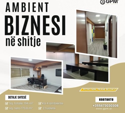 Tirane, shitet ambjent biznesi , 194 m² (Petro Nini)