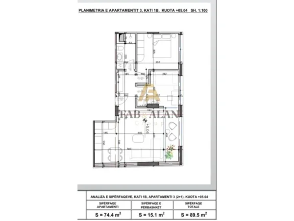 Tirane, shitet apartament 2+1 Kati 1, 90 m² 143.200 € (Bulevardi i Ri)