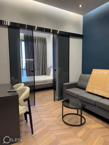 Tirane, jepet me qera apartament 1+1 Kati 4, 40 m² 550 € (Liqeni i that)