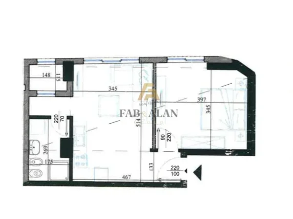 Tirane, shitet apartament 1+1 Kati 6, 62 m² 86.800 € (Astir, Bulevardi Migjeni)