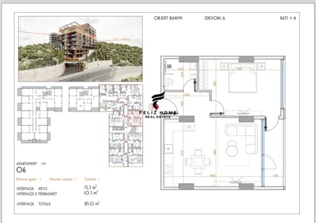 Vlore, shitet apartament 1+1 Kati 4, 83 m² 207.500 € (VLORE)