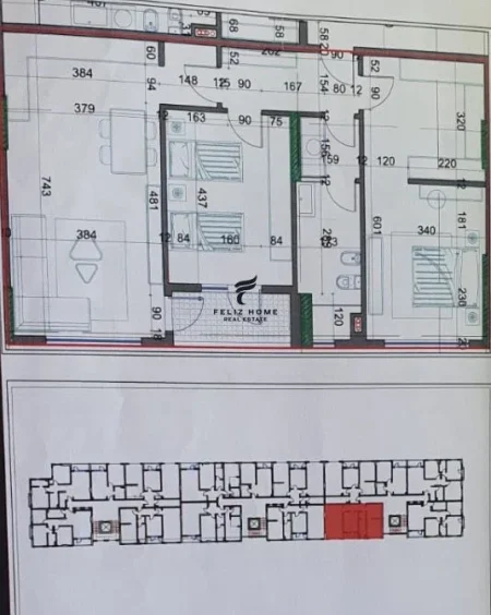 Tirane, shitet apartament 2+1 Kati 4, 116 m² 90.000 € (KAMEZ)