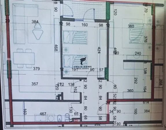 Tirane, shitet apartament 2+1 Kati 4, 118 m² 92.000 € (KAMEZ)