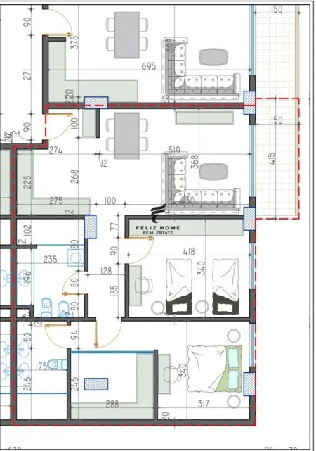Tirane, shitet apartament 2+1 Kati 3, 114 m² 131.000 € (PASKUQAN)