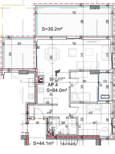 Vlore, shitet apartament 2+1+Ballkon Kati 7, 138 m² 374.220 € (VLORE)