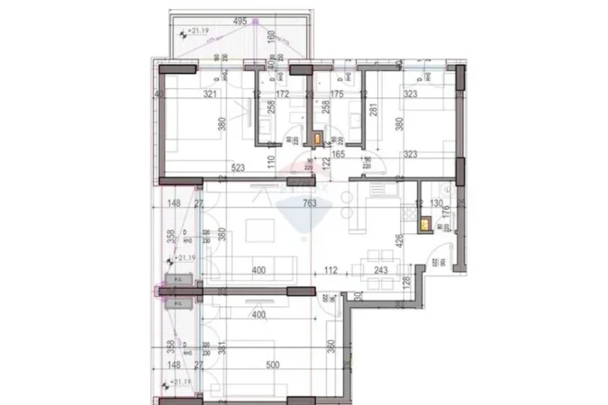 Tirane, shitet apartament 3+1+Ballkon Kati 6, 143 m² 228.000 € 