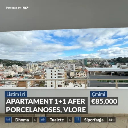Vlore, shitet apartament 1+1+Ballkon , 85 m² 85.000 € (PORCELANOSA)