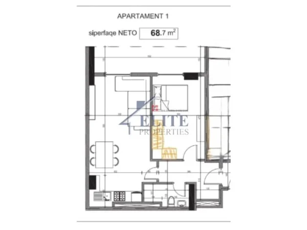 Tirane, shitet apartament 1+1+Ballkon Kati 2, 76 m² 87.400 € (Astir)