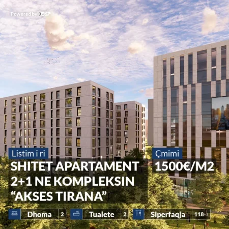 Tirane, shitet apartament 2+1+Aneks+Ballkon , 117 m² 176.250 € (AKSES TIRANA)