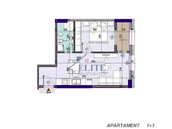 Tirane, shitet apartament 1+1+Ballkon , 63 m² 75.600 € (Tirana Entry II)