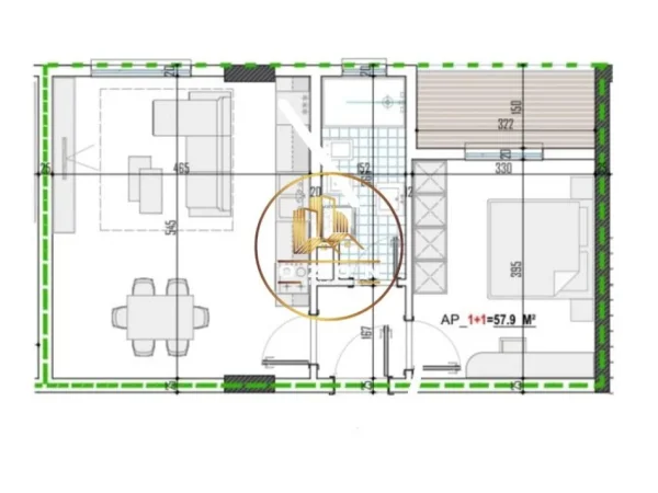 Apartament 1+1 për shitje tek Crest Residence, Paskuqan!