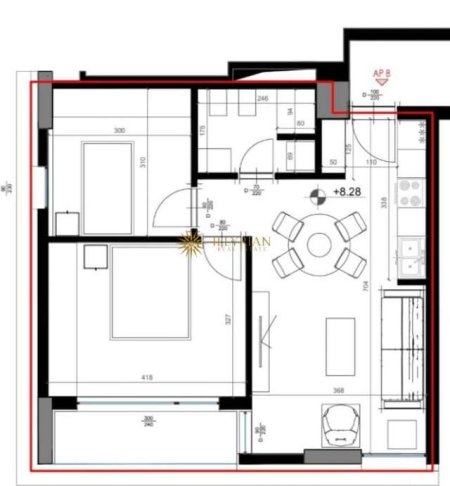 Tirane, shitet apartament 2+1 Kati 9, 77 m² 1.300 Euro/m2 (Farmacia 10)
