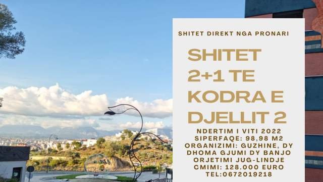 Tirane, shitet apartament 2+1 Kati 3, 99 m² 128.000 Euro (Rruga e Zallit)