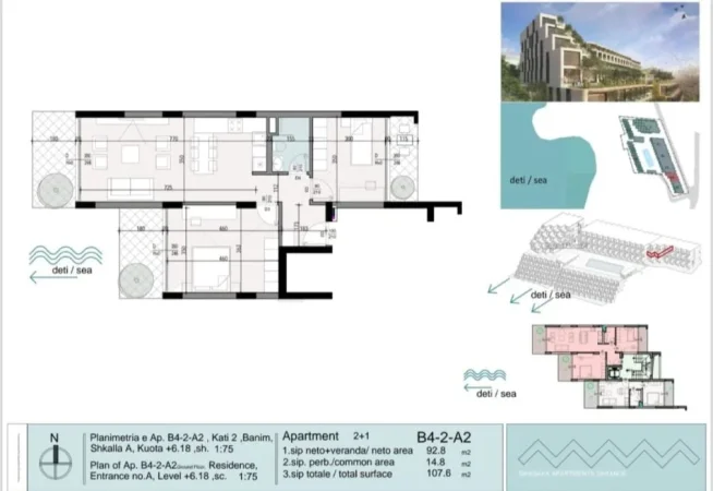 Sarande, shes apartament 1+1 Kati 2, (Rruga:Butrinti)