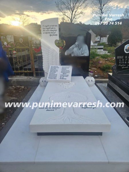 Tirane, ofroj Varr Mermeri I Bardhe Thassos 10 cm trashesi - Krahe engjelli + Zemer